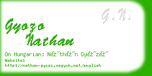 gyozo nathan business card